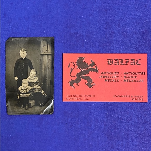 Antique Ferrotype Tintype of Three Children 1850’s to 1870’s - Picture 6 of 6